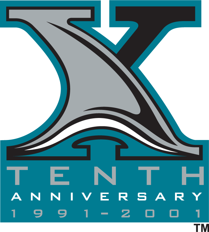 San Jose Sharks 2001 Anniversary Logo iron on heat transfer